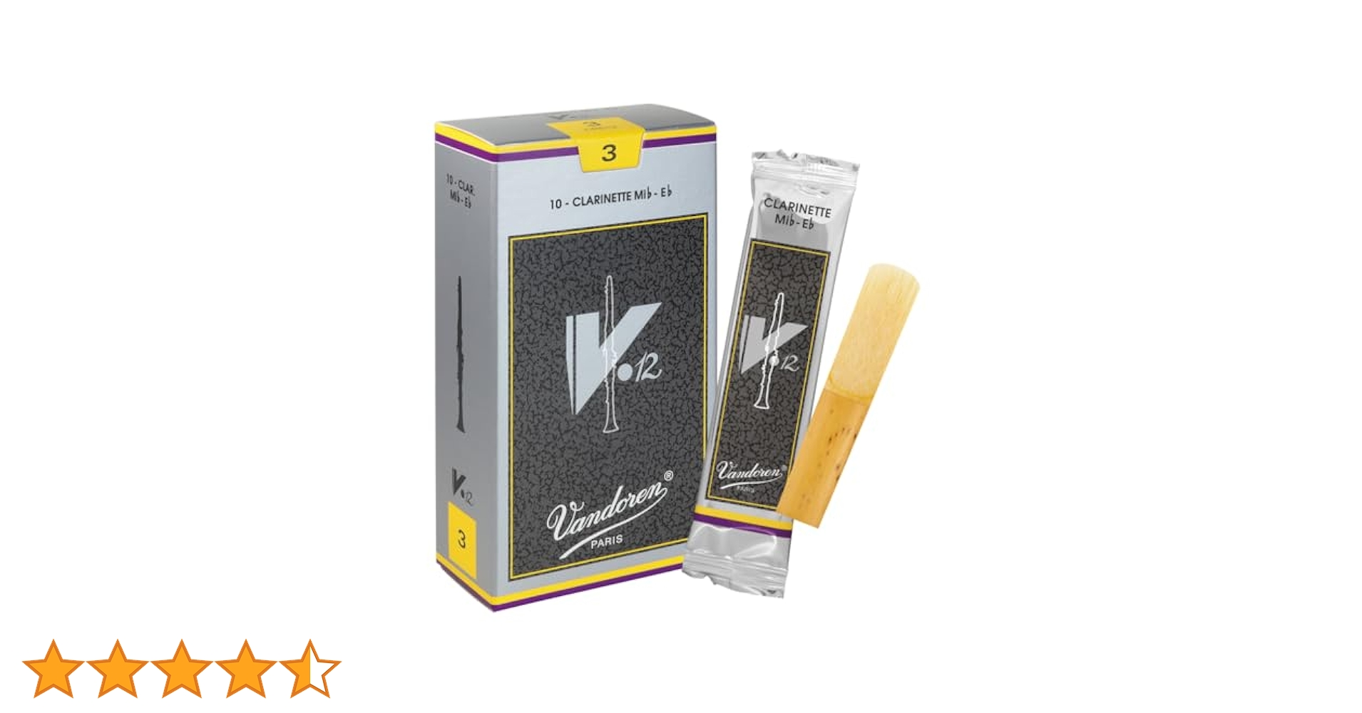 Vandoren V.12 クラリネットリード サイズ3 10枚入り Amazon.co.jp: バンドーレン E♭クラリネットリード V.12 硬さ:3